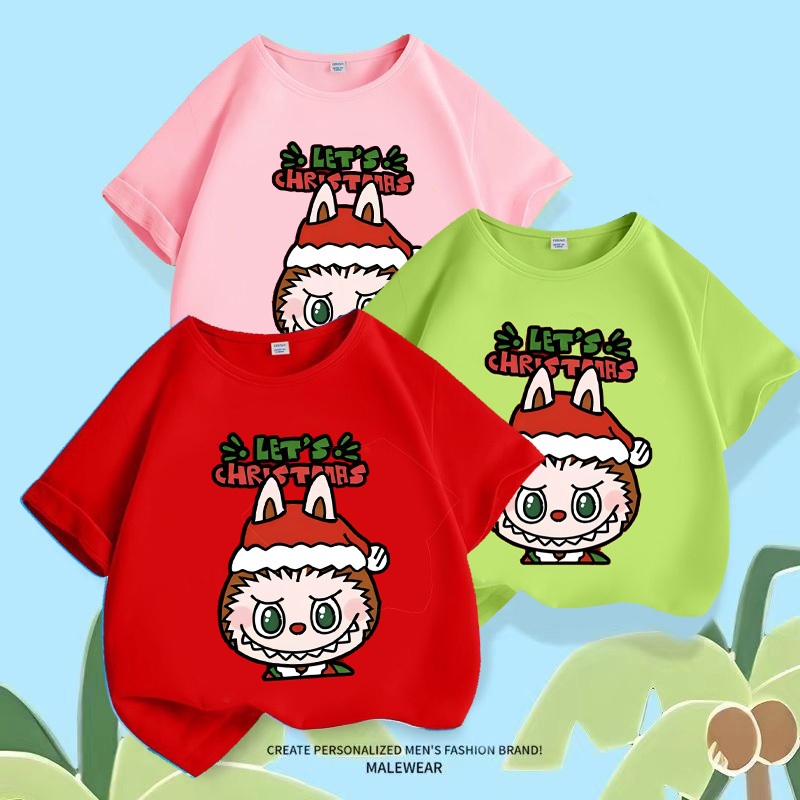 labubu clothes popmart tshirt for kids Christmas clothes R1