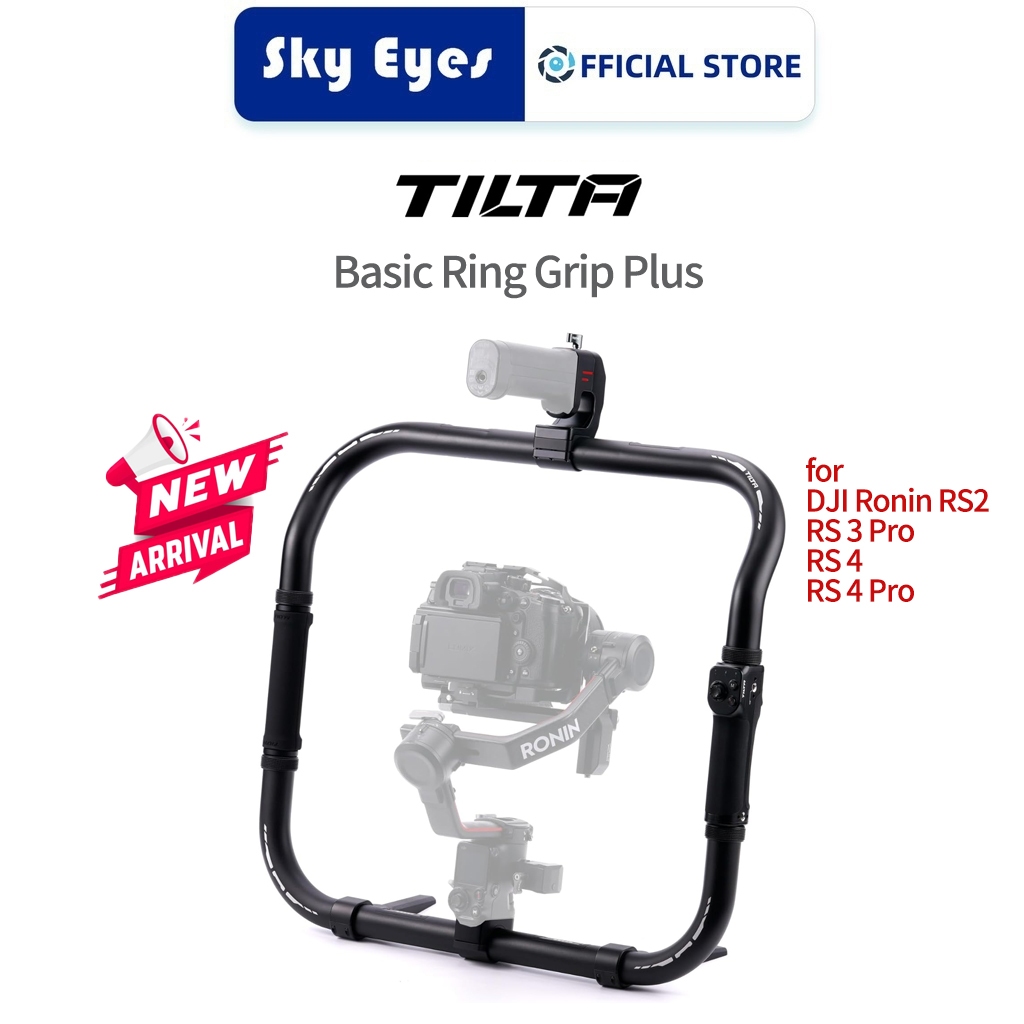 Tilta Basic Ring Grip Plus พร้อมที่จับควบคุมไร้สายสําหรับ DJI Ronin RS2/RS 3 Pro/RS 4/RS 4 Pro การบันทึกวิดีโอ