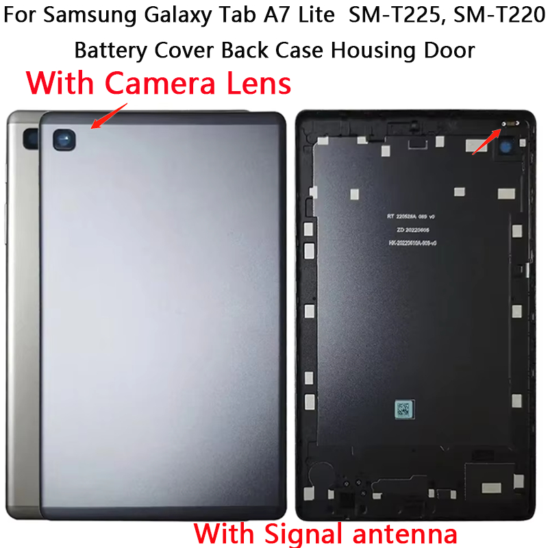 8.7 "ใหม่สําหรับ Samsung Galaxy Tab A7 Lite ปกหลังด้านหลังประตูสําหรับ SM-T220 SM-T225 แบตเตอรี่ฝาครอบ