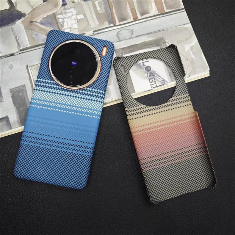 สําหรับvivo X200 Pro Mini X100 Ultra X100Sปลอกผิวรู้สึก 5G SlimบางลายHardปกหลังสําหรับVivo X200Proแฟชั่นครึ่งแพ็คกันชน