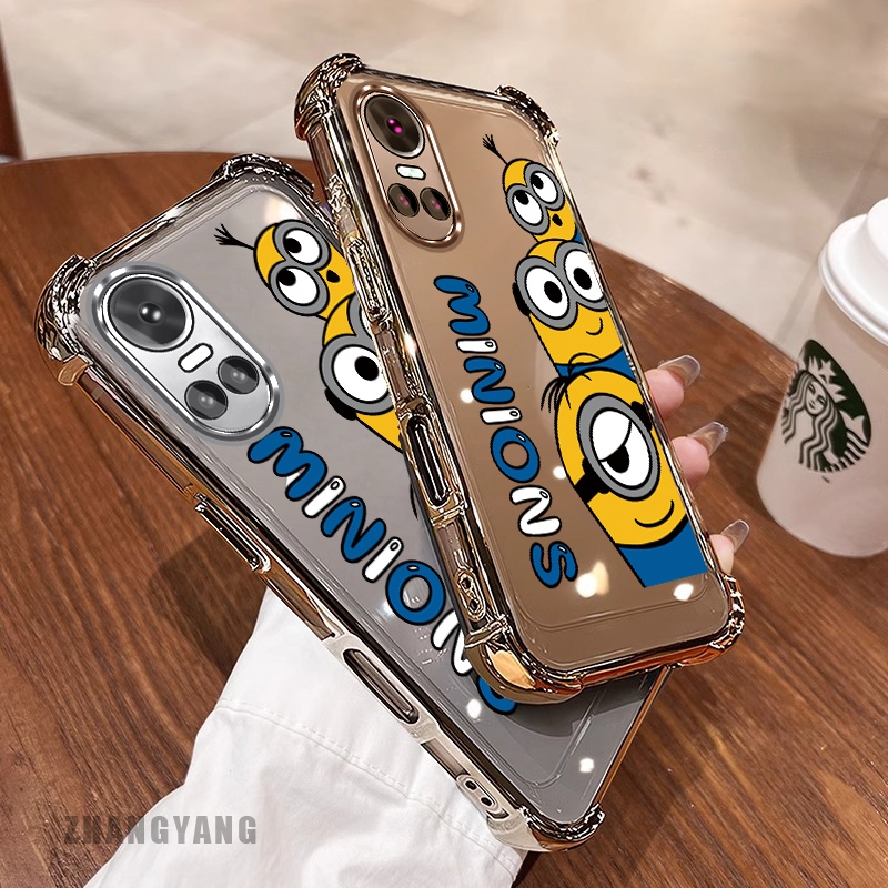 สําหรับ OPPO RENO 10 5G RENO 10 Pro 5G Electroplated สี่มุม anti fall เคสโทรศัพท์ความงามการ์ตูนและรูปแบบอะนิเมะ TPU ซิลิโคนออกแบบใหม่นุ่มกรณี