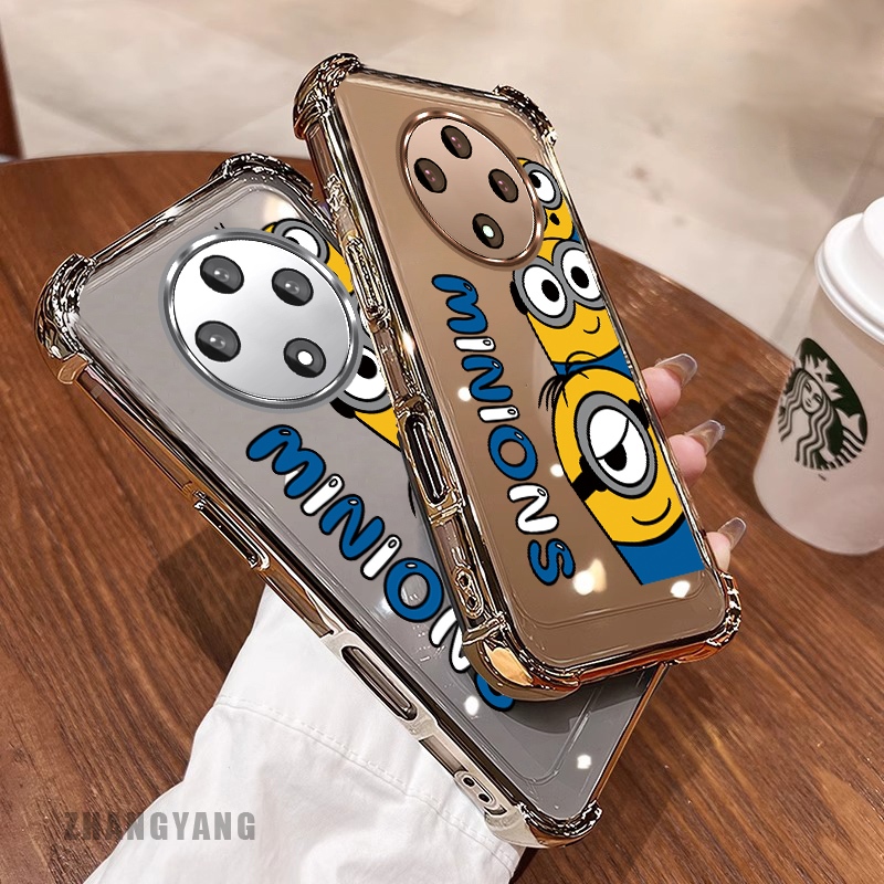 เคสสําหรับ OPPO reno 12F 5G Electroplated สี่มุมเคสโทรศัพท์ป้องกันการตกพร้อมการ์ตูนความงามและรูปแบบอะนิเมะซิลิโคน TPU ดีไซน์ใหม่เคสนุ่ม