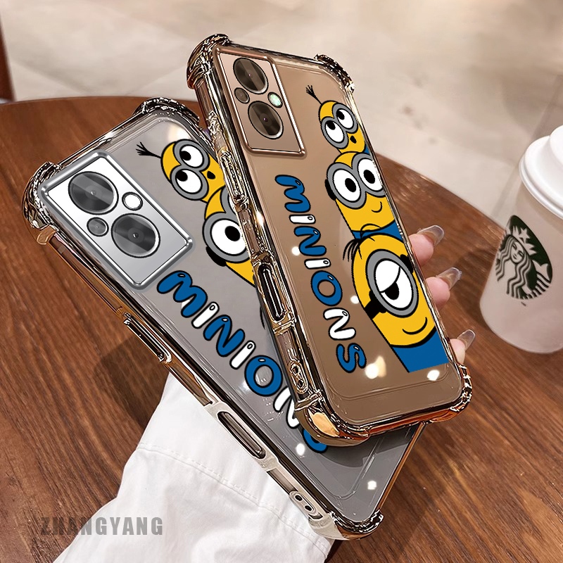 สําหรับ OPPO RENO 7Z 5G RENO 8Z 5G Electroplated สี่มุม anti fall เคสโทรศัพท์ความงามการ์ตูนและรูปแบบอะนิเมะ TPU ซิลิโคนออกแบบใหม่นุ่มกรณี