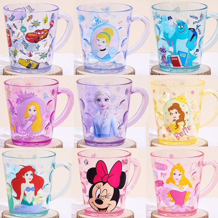 ✅พร้อมส่งในไทย✅แก้วน้ำ แก้วน้ำพลาสติกลายดิสนีย์ Disney แก้วน้ำดื่มจุ 300 ml มีหูจับ.(ลายหน้า-หลัง)