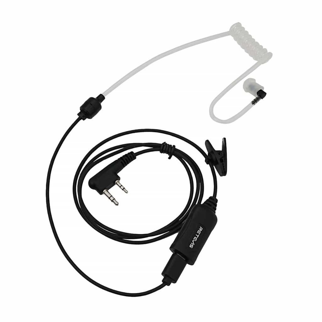 Retevis EAK008 AI เครื่องส่งรับวิทยุลดเสียงรบกวนที่ใช้งานอยู่ หูฟัง Kenwood 2Pin