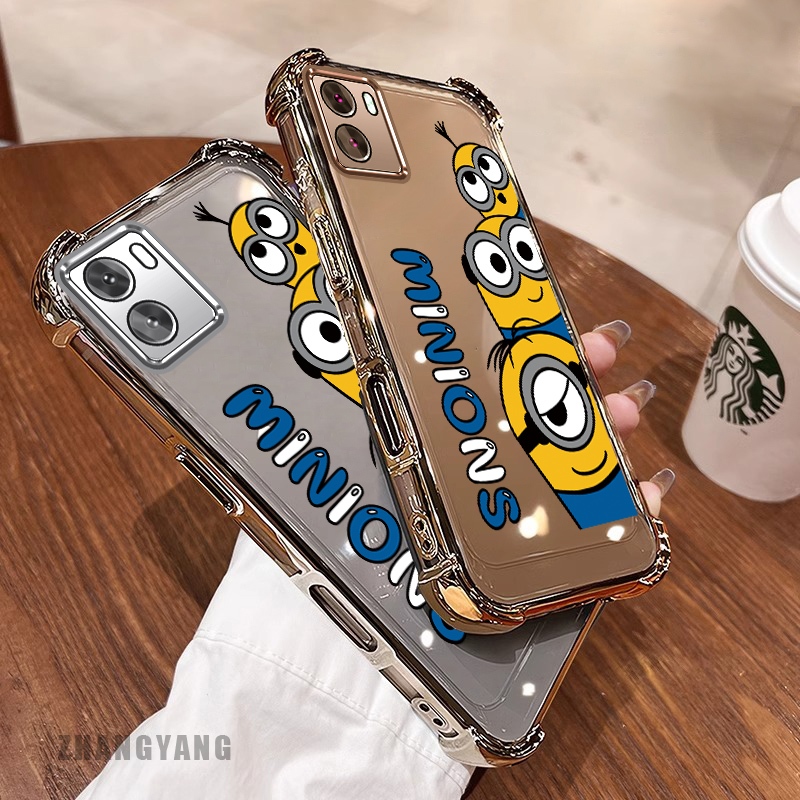 เคสสําหรับ VIVO Y15S Y15A Electroplated สี่มุมเคสโทรศัพท์ป้องกันการตกพร้อมการ์ตูนความงามและรูปแบบอะนิเมะซิลิโคน TPU ดีไซน์ใหม่เคสนุ่ม