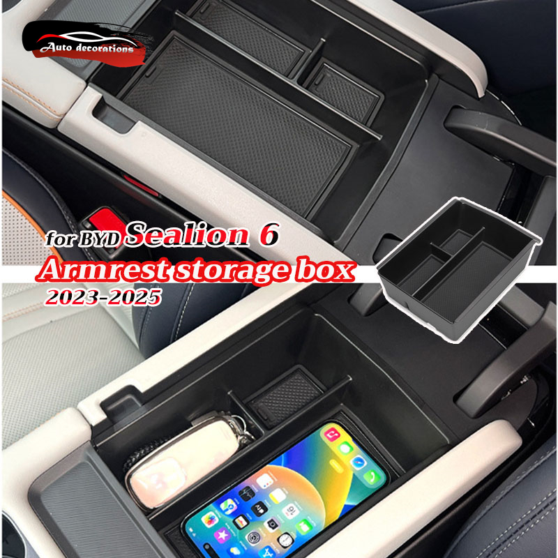 BYD Sealion 6 อุปกรณ์เสริม บาย ผนึก 6 2023-2025 กล่องเก็บของที่เท้าแขน,กล่องเก็บหน้าจอคอนโซลกลาง,กล่องล่างคอนโซลกลาง,กล่องเก็บของใต้จอ ราคา ถูกที่สุด ดีลบีเคเค แกลเลอรีภาพที่ 8