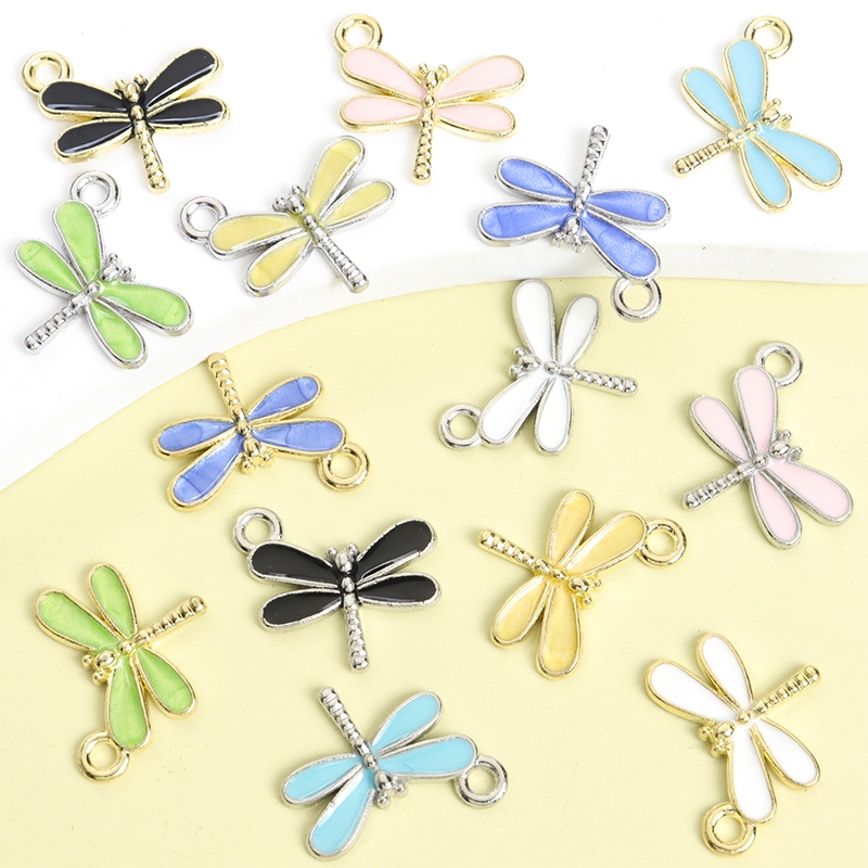 20pcs Vibrant Multi-สี Dragonfly เคลือบ Drop Oil Charms DIY สไตล์สร้อยคอต่างหูสร้อยข้อมือน่ารักแมลงจัดแต่งทรงผมจี้ฤดูร้อน Travel & Camping เครื่องประดับอุปกรณ์เสริม