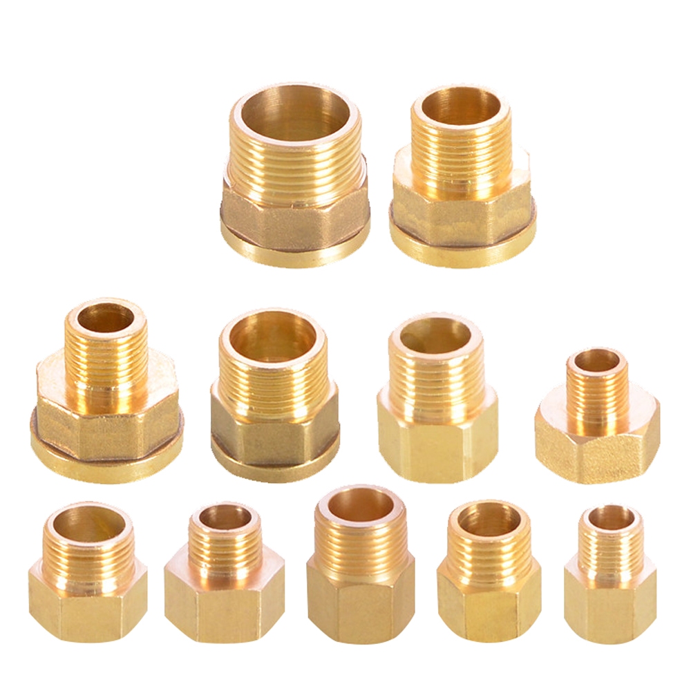 KH1pcs ทองแดง M/F 1/2 "3/4" 1"BSP 14X1.5 ชายกับหญิงเกลียวทองเหลือง Coupler อะแดปเตอร์ทองเหลืองท่อข้อต่อข้อต่อน้ําแก๊ส Connector