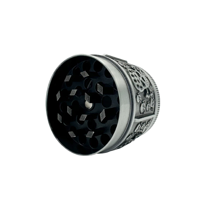40mm กะโหลกศีรษะสีเทาสไตล์เฮิร์บ grinder 4 ชั้นวัสดุโลหะแบบพกพาขนาดเล็กบดครัวแกดเจ็ตของขวัญวันหยุด thumbnail 7