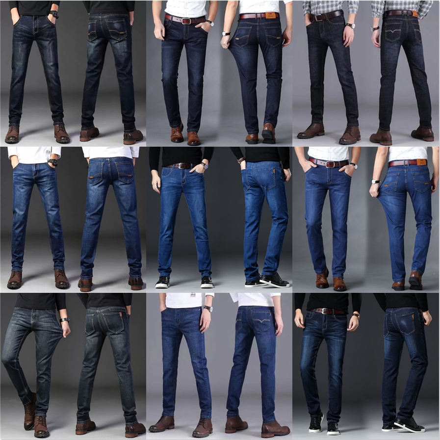 การขายกวาดล้างCODกางเกงยีนส์ผู้ชายส่งของทุกวัน Men Casual Jeans แฟชั่นใหม่กางเกงยีนส์ลำลองผู้ชายกางเกงยีนส์ผู้ชายกางเกงยีนส์คลาสสิกตรงกางเกงยีนส์สีดำสีเทาสีฟ้ากางเกงยีนส์สำหรับผู้ชาย