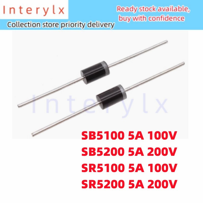 10 ชิ้น/ล็อต SR5100 SB5100 SR5150 SB5150 SR5200 SB5200 In-Line Shoteki ไดโอด