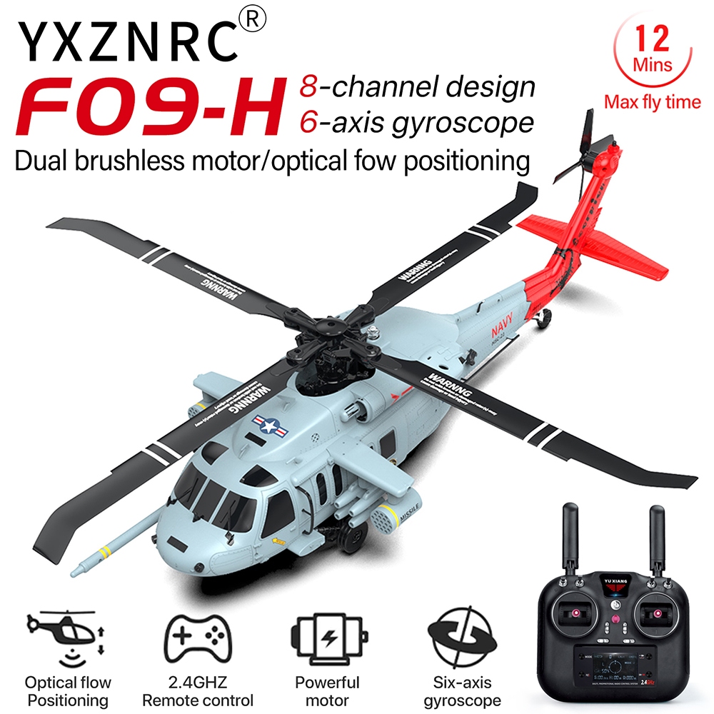 ใหม่ 2024 YZLRC F09-H 6CH RC เฮลิคอปเตอร์ Gps Optical Flow ตําแหน่ง 5.8g Fpv มอเตอร์ไร้แปรง Sh-60 Na