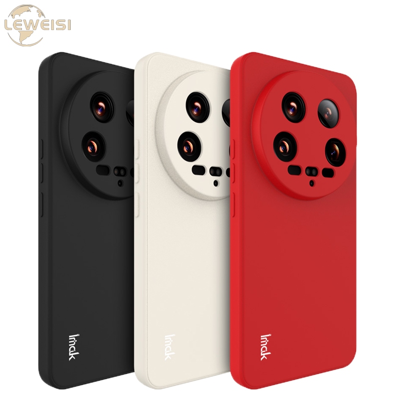 IMAK ฉัน เหมาะสําหรับ Xiaomi 14 Ultra 5G ทีพียู สีทึบเคสนิ่มดูดซับแรงกระแทกป้องกันการตกป้องกันลายนิ้วมือเคสโทรศัพท์