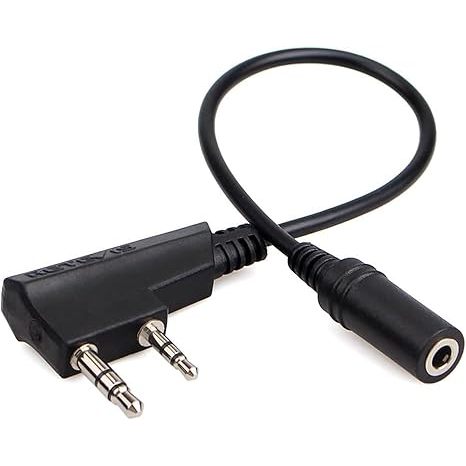 Retevis Earpiece อะแดปเตอร์ 2 Pin ถึง 3.5 มม.Walkie Talkie ชุดหูฟังอะแดปเตอร์สําหรับ RT21/22/27/7/18