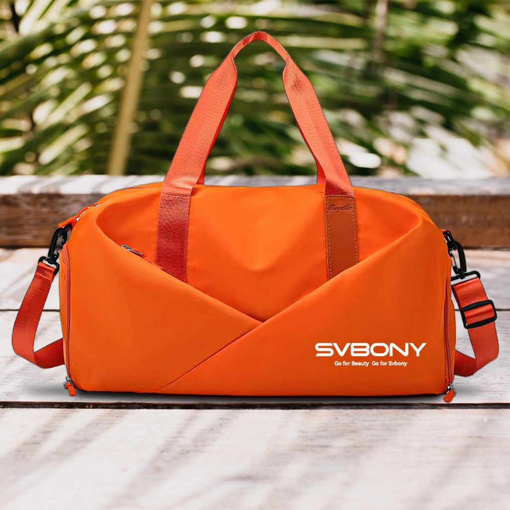 Svbony sports backpack ความจุขนาดใหญ่สําหรับเล่นกีฬาสําหรับเดินทาง กระเป๋าหูรูดโพลีเอสเตอร์
