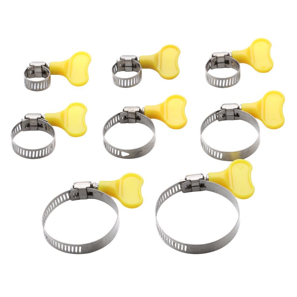 XSAStainless Steel Handle Hose Clamp Circular Air Water Pipe Fuel Hose คลิปท่อน้ํา Fasteners Clamps 