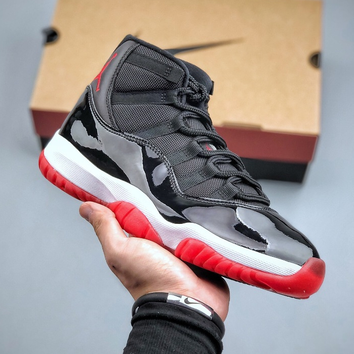 วัฒนธรรมกีฬา รองเท้าบาสเก็ตบอล Air Jordan 11 High"Bred" ปีศาจ 378037-061.