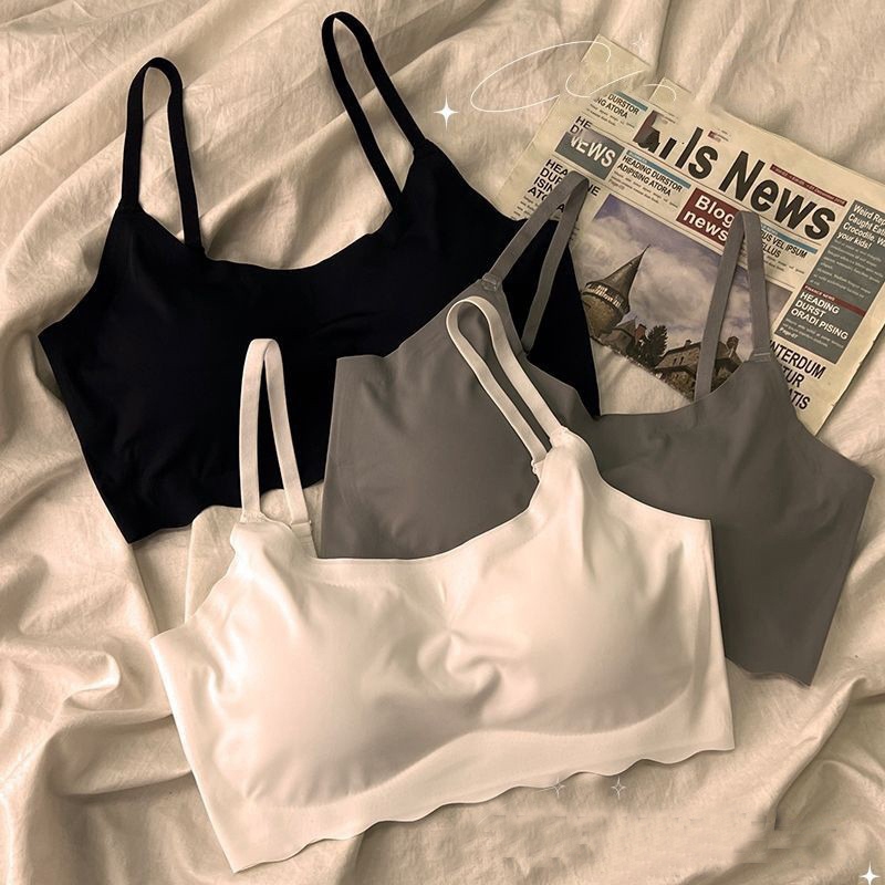 Ready Stock Seamless Ice Silk Bra Breathable Comfort ชุดชั้นใน Bralette ไร้สายสายบางชุดชั้นในนักเรียน