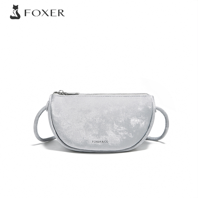 FOXER กระเป๋าสะพายไหล่กระเป๋าถือหนังแท้สําหรับผู้หญิง