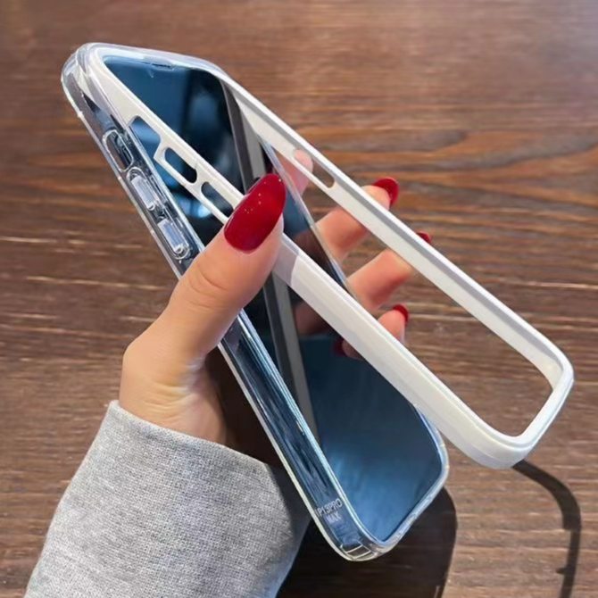 3 in 1 Candy สีกันชนโปร่งใสเคสโทรศัพท์สําหรับ iPhone 16 15 14 13 12 11 Pro Max 14 15 16 Plus X XR XS Max 6 7 8 Plus SE Clear Case