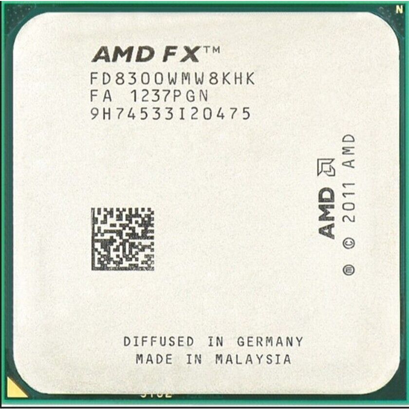 Fx-8300 3.3 GHz แปด-Core 8M FD8300WMW8KHK ซ็อกเก็ตโปรเซสเซอร์ AM3 + CPU 95W