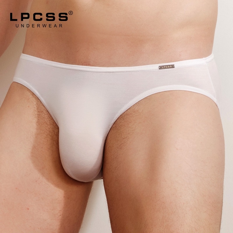 LPCSS กางเกง ใน ผู้ชาย ระบายอากาศได้ดี เอวต่ำ เซ็กซี่ สีขาว แบบชั้นเดียว