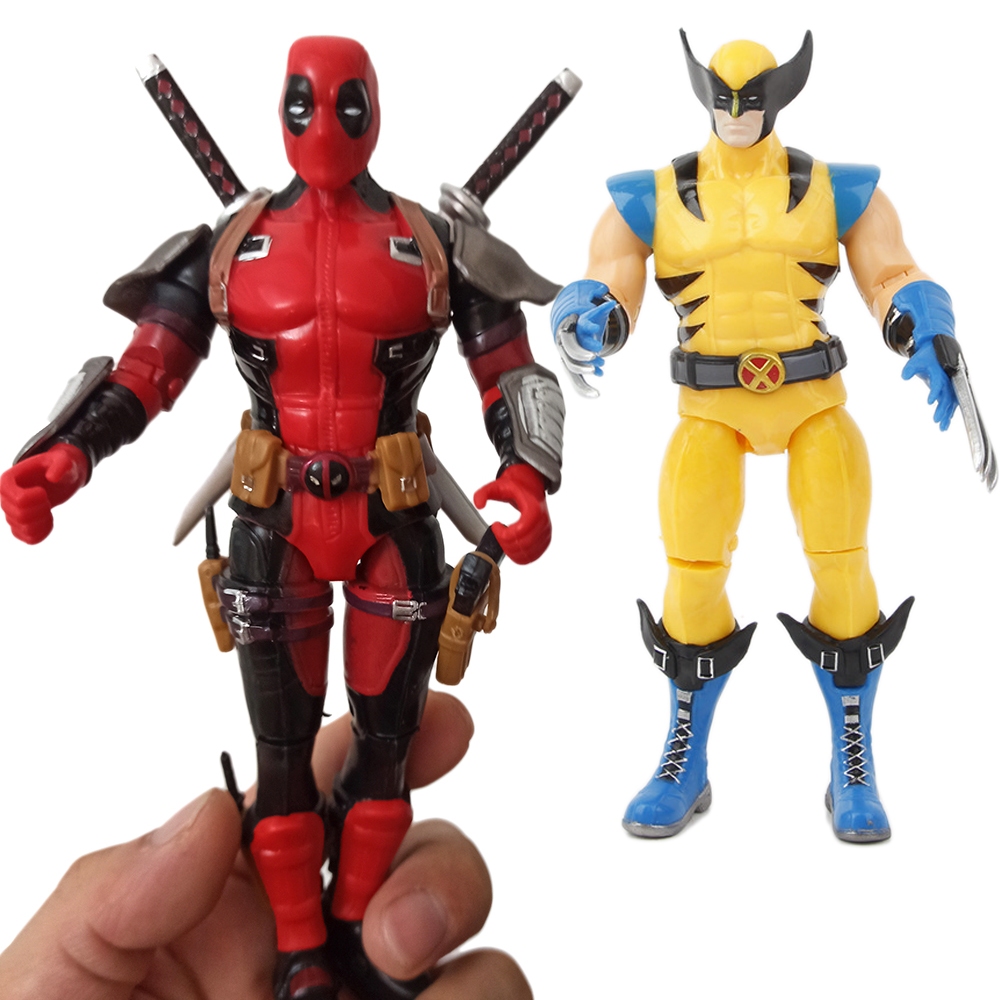 Deadpool Wolverine Action Figure Superhero ข้อต่อเคลื่อนย้ายได้ตุ๊กตาสะสมของเล่นเด็ก 18 ซม