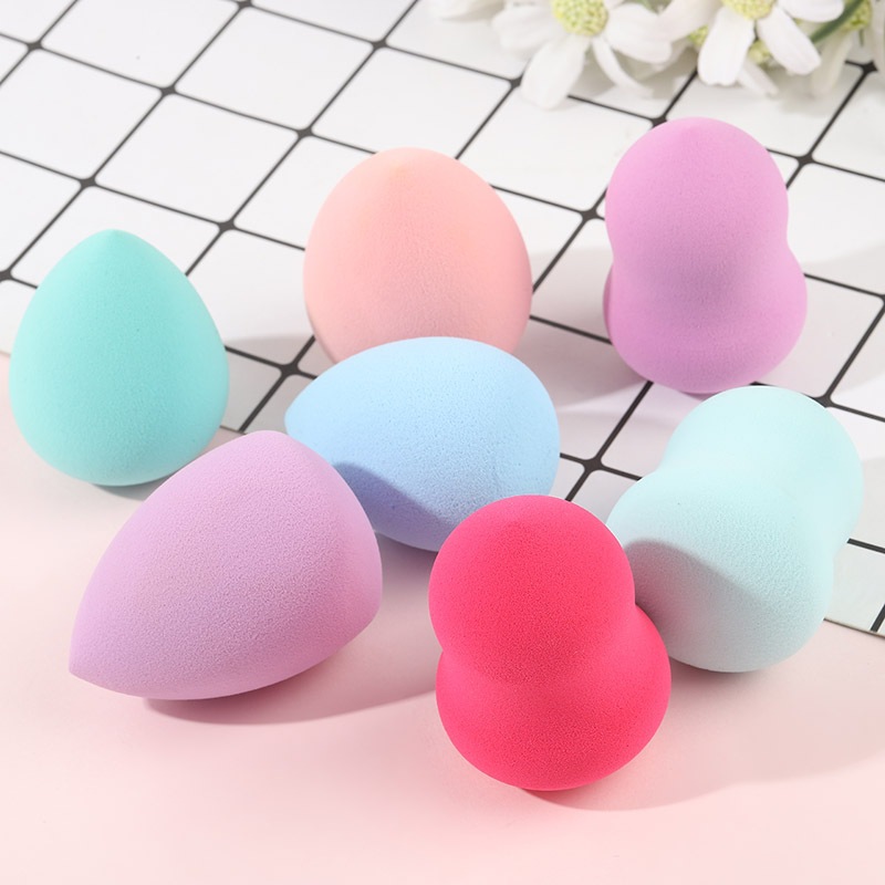 5pcs Water Drop ฟองน้ําแต่งหน้า 4x6 ซม.พัฟเครื่องสําอางสําหรับ Foundation คอนซีลเลอร์ BB ครีมผสมไข่ฟ