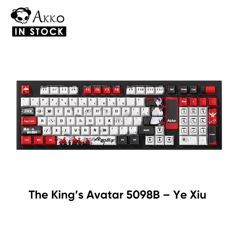 Akko The Kinges Avatar 5098B – คีย์บอร์ดเชิงกลไร้สาย Ye Xiu, แรกพร้อมหน้าจอ LCD, ติดตั้งปะเก็น, แบตเ