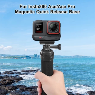 PULUZ Magnetic Quick Release ฐานสําหรับ Insta360 X4 / Ace / Ace Pro, พร้อมสกรู 1/4 สําหรับ GoPro HERO / Insta360 / DJI OSMO Action