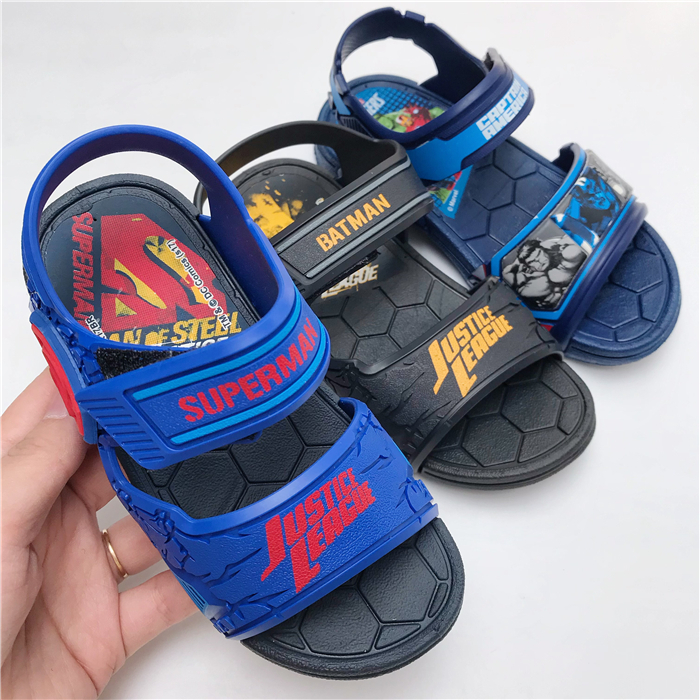 บราซิล Grendene kids Anime Superman Batman Iron Man Open Toe Boy Sandals