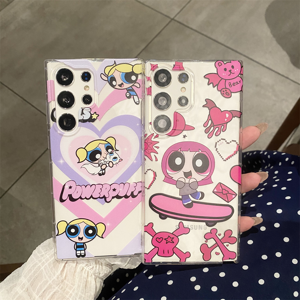 การ์ตูน น่ารัก รักหัวใจ เหล่าสาวพาวเวอร์พัฟ เคส Samsung Galaxy S24FE S24 Ultra S22 S23Ultra S23FE S20 S21 Ultra S22 S24 Plus + FE Note20 Ultra Note10 Plus Note10Lite A16 A06 A55 A54 A53 A52 A35 A34 A33 A25 A24 โปร่งใส ซิลิกาเจล นุ่นุ่ม Case