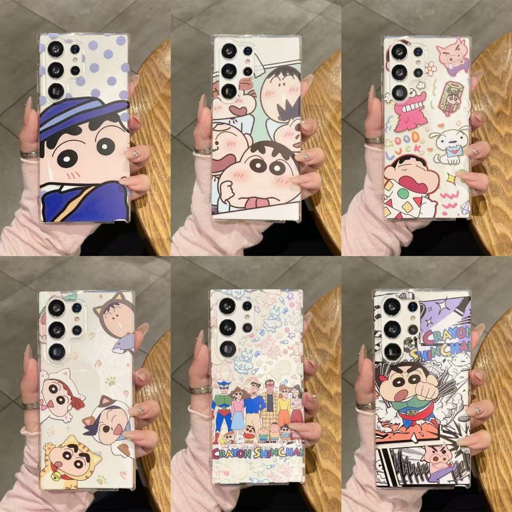 การ์ตูน น่ารัก เครยอนชินจัง เคส Samsung Galaxy Note20 Ultra Note10 Plus Note10Lite A16 A06 A55 A54 A53 A52 A35 A34 A33 A25 A24 โปร่งใส ซิลิกาเจล นุ่นุ่ม Case