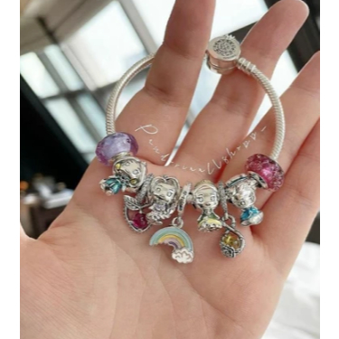 [2024 สไตล์ใหม่] เครื่องประดับสร้อยข้อมือจี้สีรุ้งคลาสสิกแฟชั่น