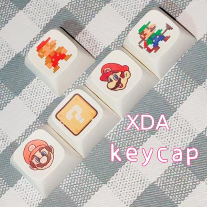 5 ชิ้น Pixel MARIO Keycap XDA Keycap PBT Pixel MARIO Keycap คีย์บอร์ดเครื่องกล Keycap