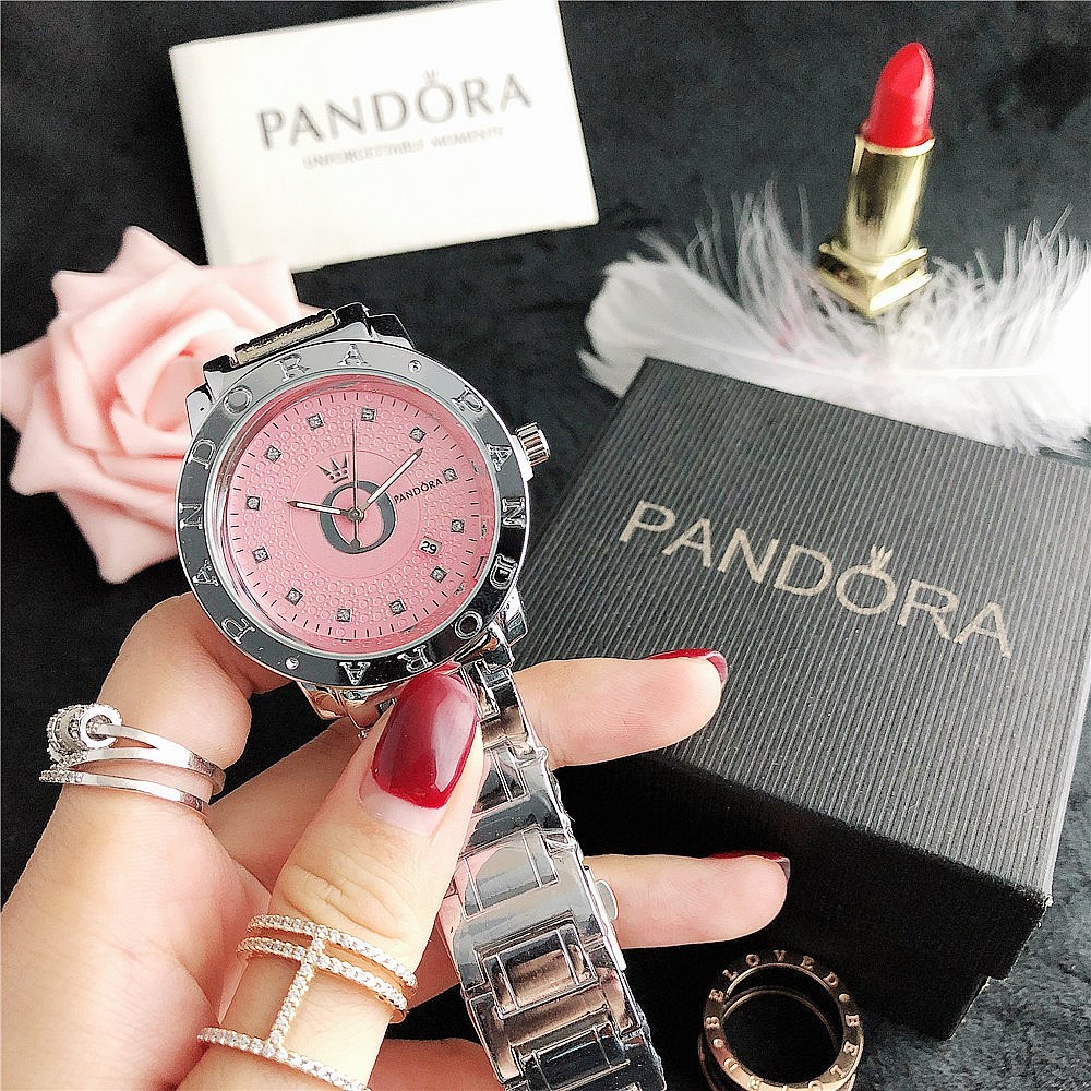 Pandora Top นาฬิกาผู้หญิงธุรกิจแฟชั่นลําลองนาฬิกาสแตนเลสนาฬิกาผู้หญิง