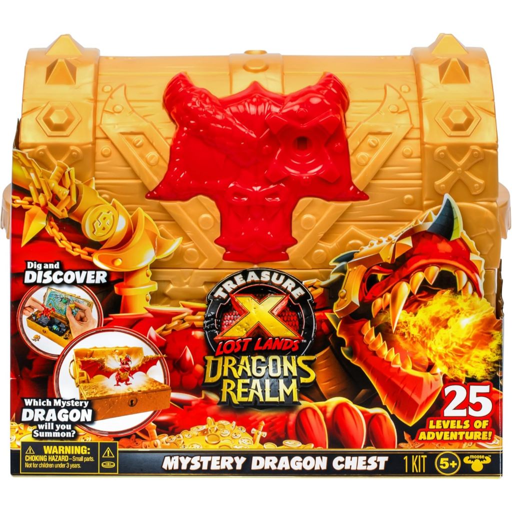 Treasure X Lost Lands Dragons Realm Mystery Treasure Chest | ปลดล็อคหน้าอก&เปิดเผย25+เซอร์ไพรส์! ชนบล็อกมังกร แก้ปริศนา & ใส่ตามังกร เพื่อเผย ที