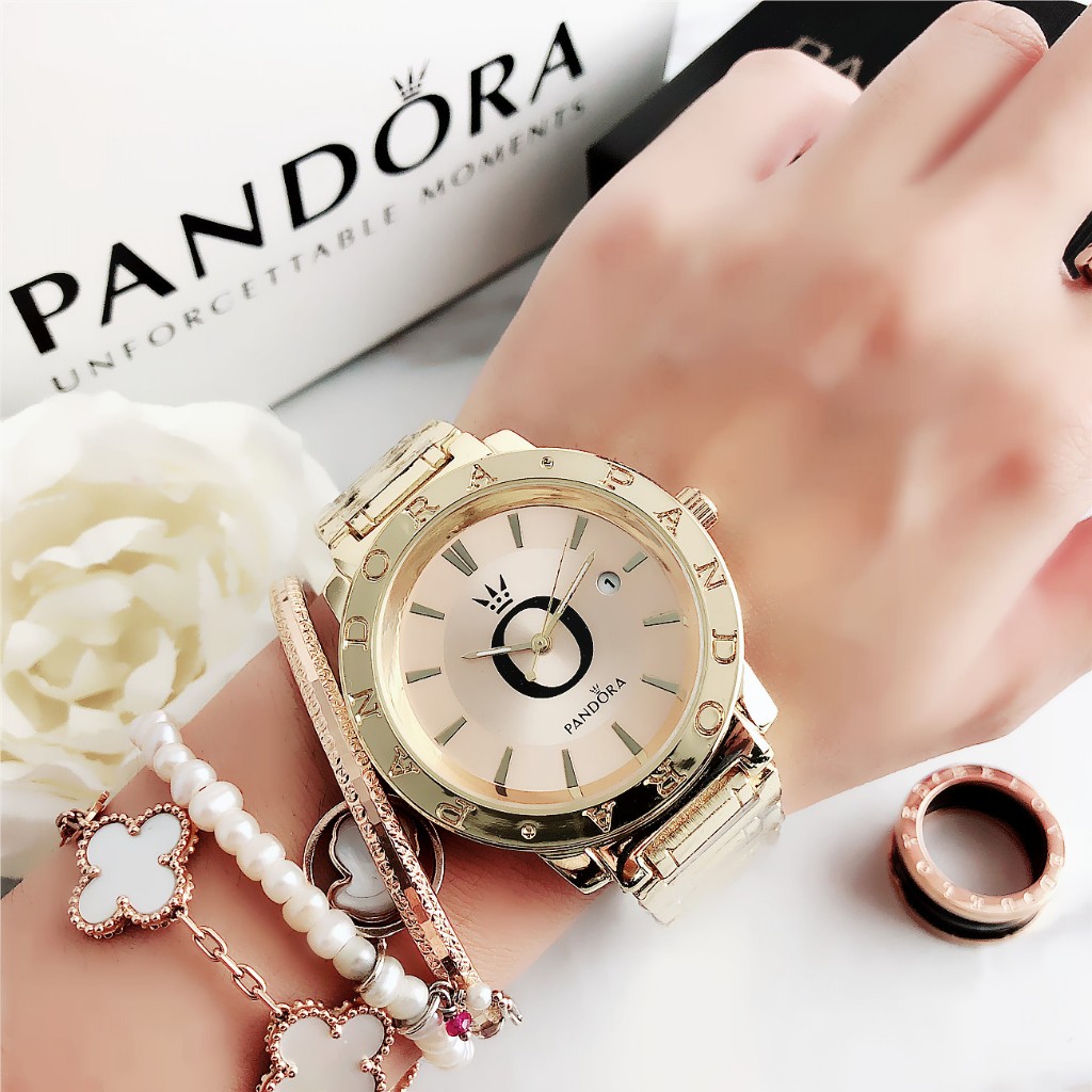 Pandora Top นาฬิกาผู้หญิงธุรกิจแฟชั่นลําลองนาฬิกาสแตนเลสนาฬิกาผู้หญิง