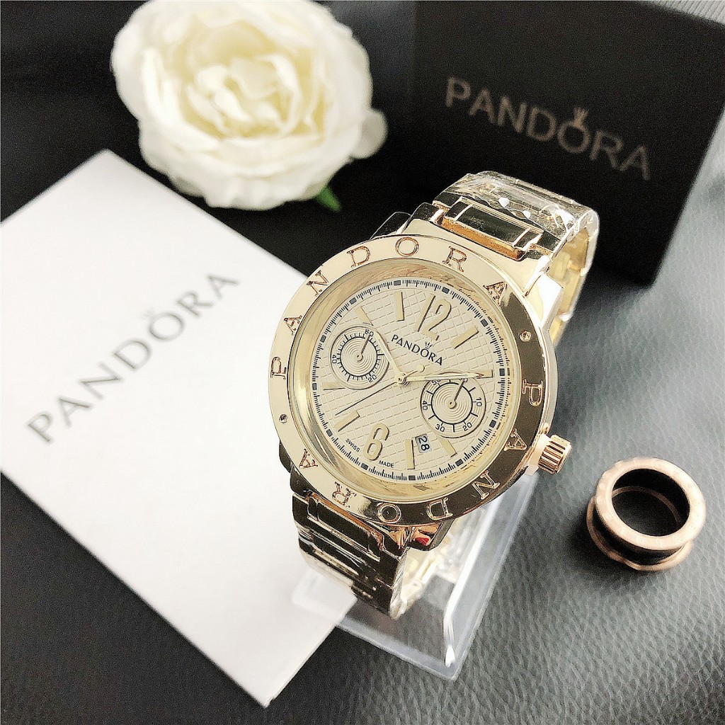 Pandora Top นาฬิกาผู้หญิงธุรกิจแฟชั่นลําลองนาฬิกาสแตนเลสนาฬิกาผู้หญิง