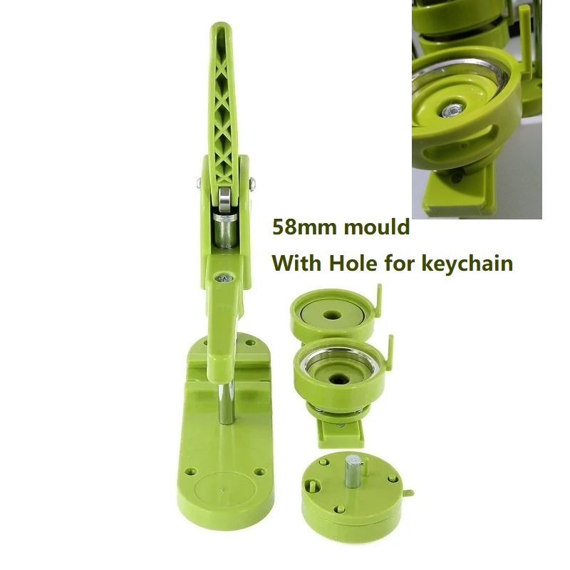 พร้อมสต็อกปุ่มป้ายเครื่องที่มี 58 มม.ป้ายปุ่มพลาสติก มูล สําหรับ ทําเอง ปุ่มป้ายทํามูล พร้อมรูสําหรับพวงกุญแจ