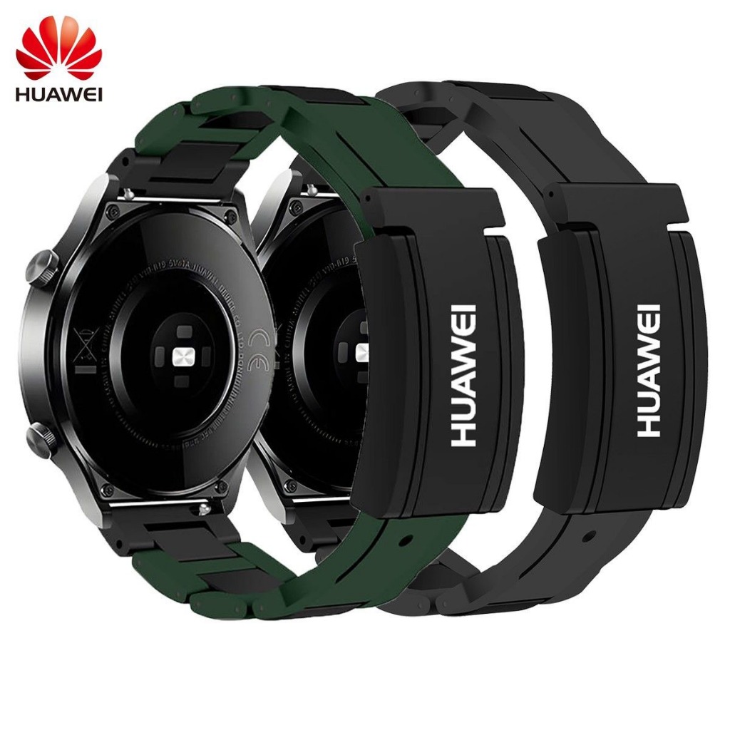 22mm20mm Original Huawei Watch Band GT4 GT5 GT2e 2pro GT2 GT3 SE/46 มม.โลหะซิลิโคนสายรัดแม่เหล็ก,เหมาะสําหรับ Huawei Watch 3 3Pro 4 Pro GT Runner Buds แฟชั่นสายกีฬา