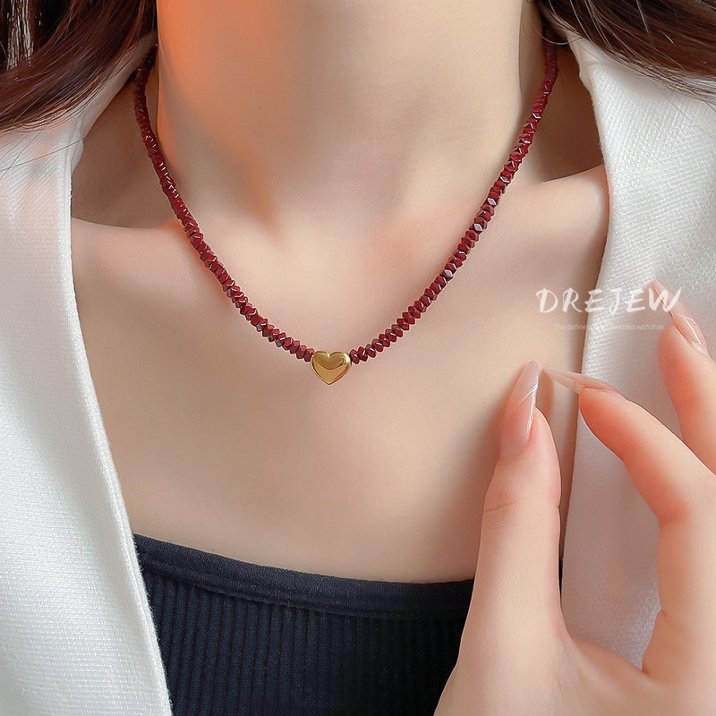 DREJEW เดรช รักลูกปัดสร้อยคอผู้หญิงอเนกประสงค์ ซอก ออกแบบ กระดูกไหปลาร้า โซ่