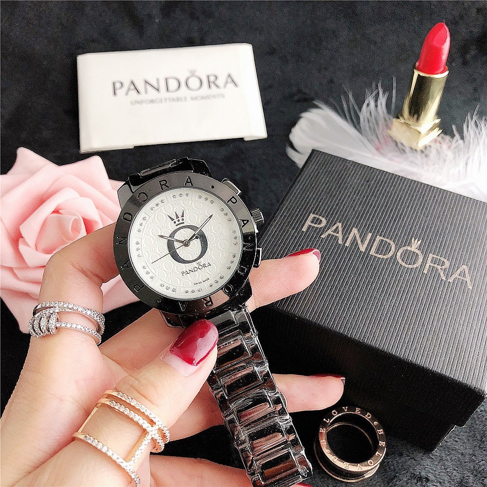 Pandora Top นาฬิกาผู้หญิงธุรกิจแฟชั่นลําลองนาฬิกาสแตนเลสนาฬิกาผู้หญิง