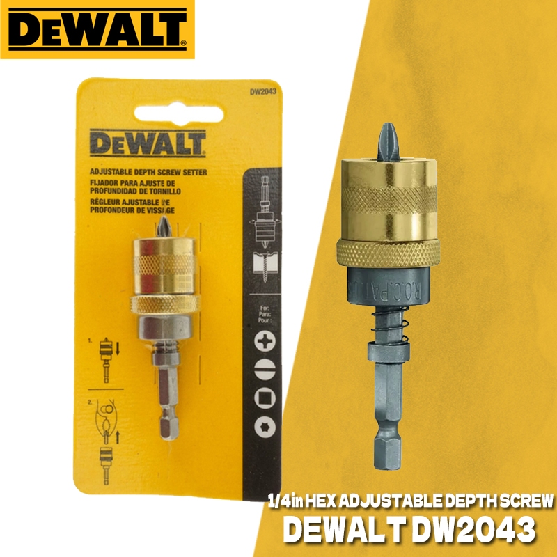 Dewalt DW2043 1/4in Hex สกรูปรับความลึก Setter สกรูลึก Setter เครื่องมือไฟฟ้าอุปกรณ์เสริม