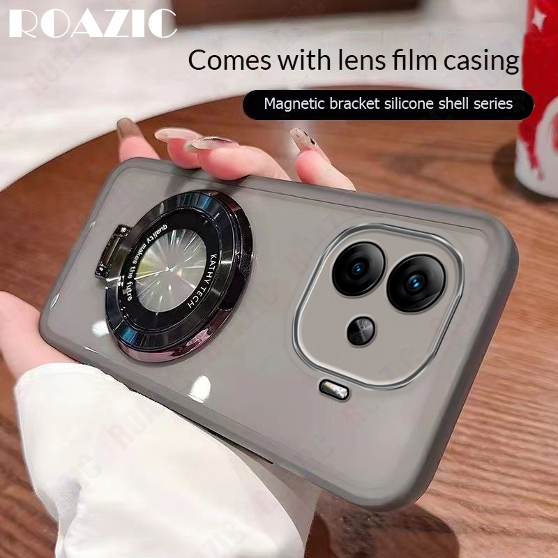 พร้อมฟิล์มเลนส์เคสโทรศัพท์สําหรับvivo IQOO Z9 5G/Z9 Turbo/ Z9 Turbo +/Z9 Turbo Plusหรูหราชุบแม่เหล็ก