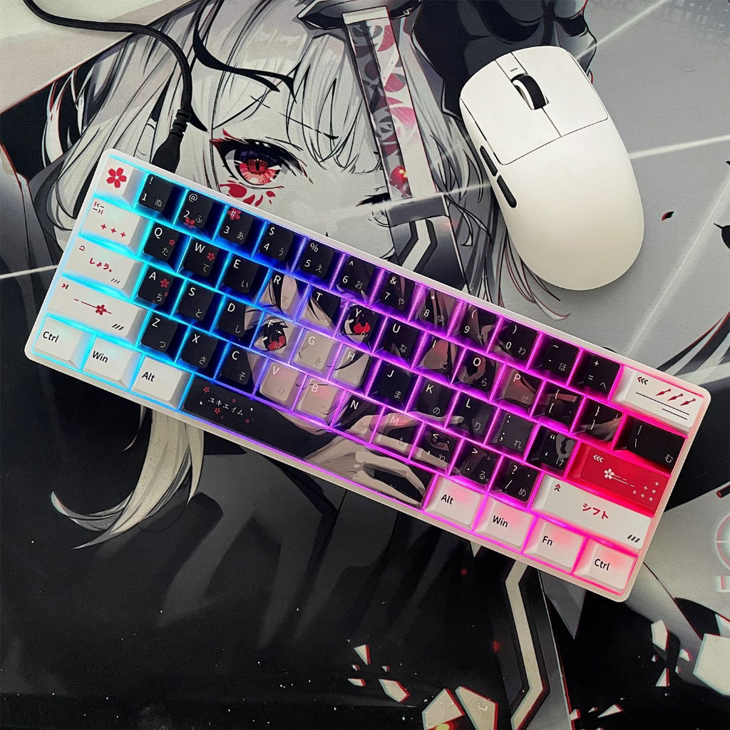 Yuki AIM Cherry protail ปุ่มกด PBT Dye-Sub 5 ด้าน