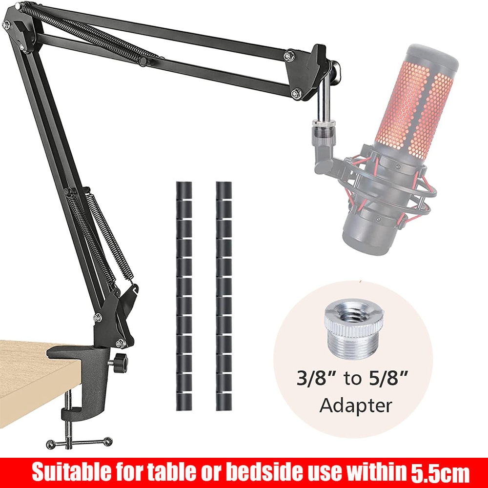 Quadcast Mic Stand สําหรับ HyperX Quadcast Microphone Boom Arm , Mic Arm, สกรู 3/8" ถึง 5/8" เหมาะสํ
