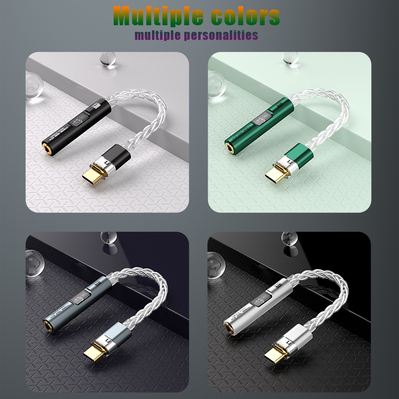 Dac USB C ถึง 3.5 มม.แจ็ค Audio Aux อะแดปเตอร์หูฟัง Amp HiFi Converter สําหรับ iPhone 16 15 iPad Samsung S24U S23U