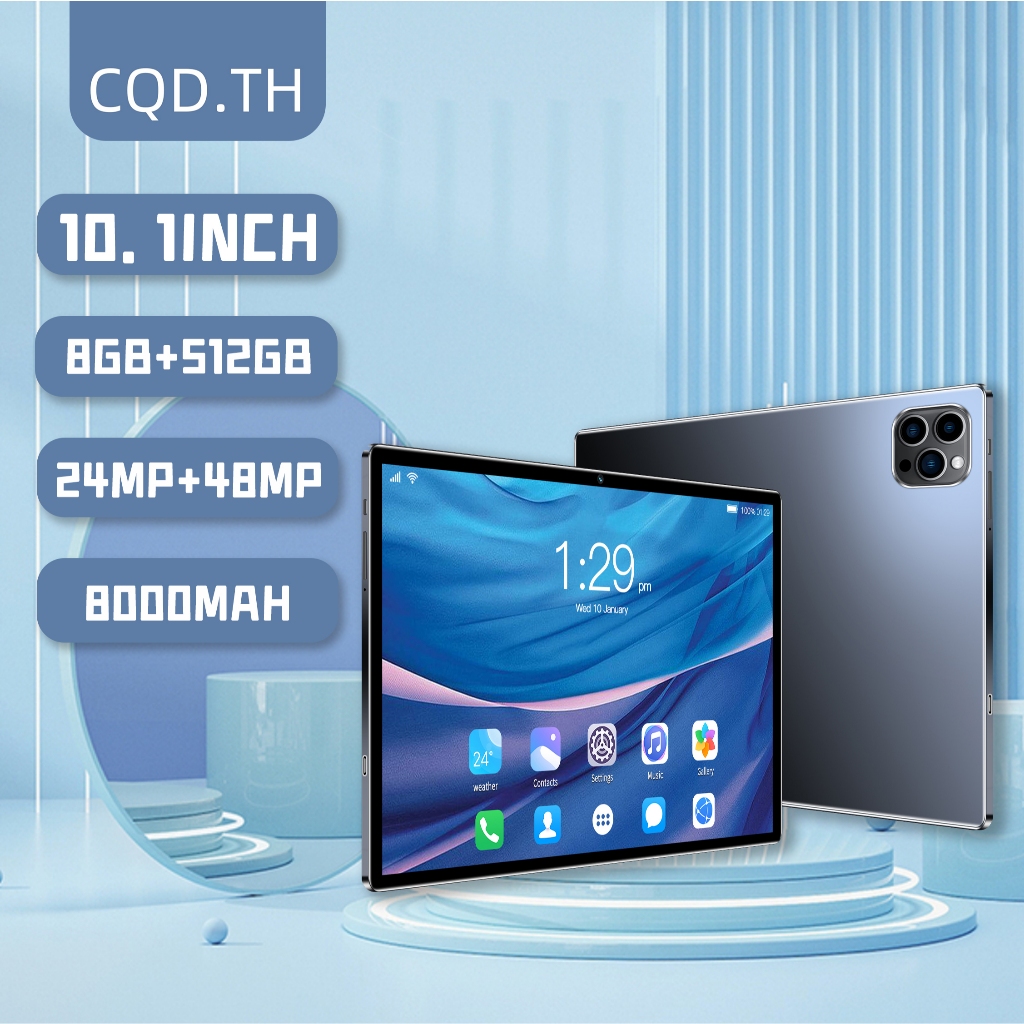 พร้อมส่ง CQD แท็บเล็ต สเปคแท้100% Tablet 10.1inch 5G แท็บเล็ต WiFi แกะ12GB รอม512GB Dual SIM LTE WiF